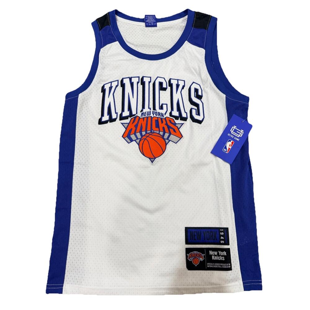 NWT NBA Ultra Game New York NY Knicks Big Air Tank Top Jersey Black Mens Medium